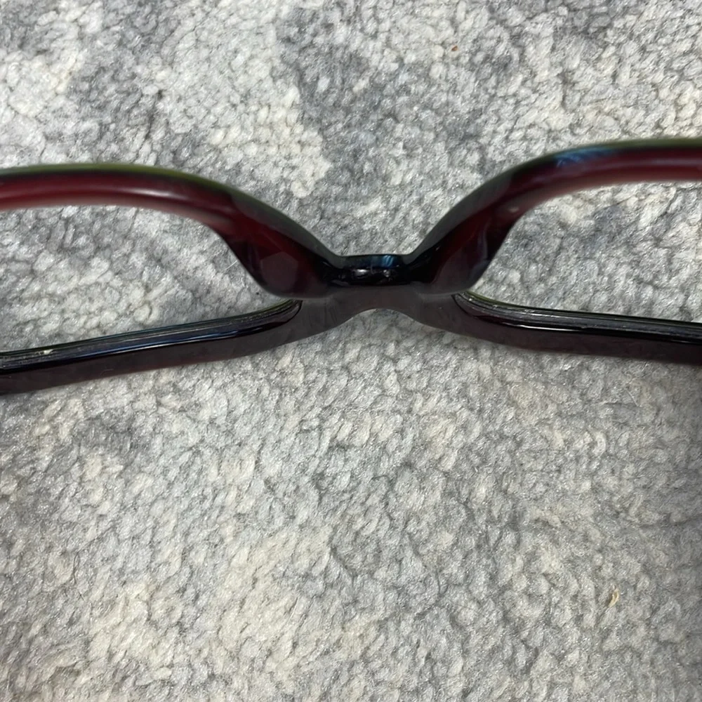 Chanel Acetate Quilted CC Glasses Frames Amber Brown Color Change Green Rim